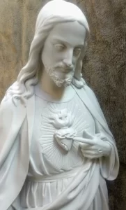 Sagrado coração de Jesus 113 cm - mármore